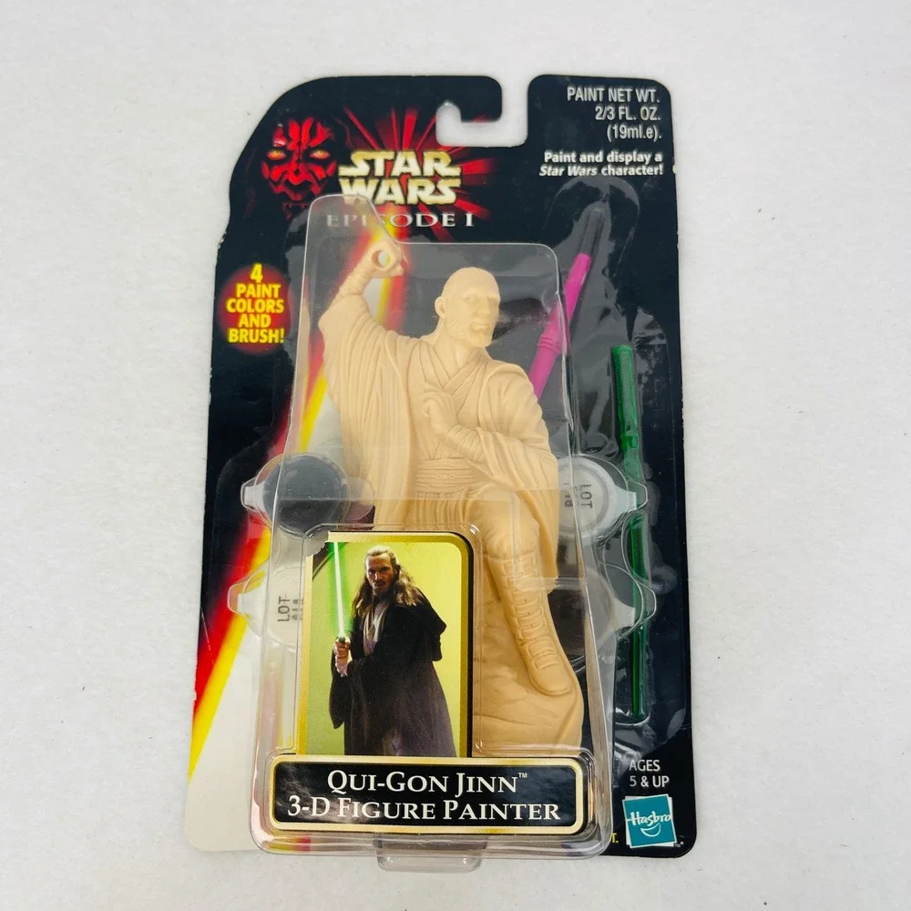 Star Wars Episode I Qui-Gon Jinn 3-D Figure Painter Hasbro 1998 New Vintage Kit